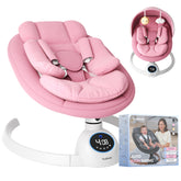 TouHeart Baby Swing, Electric Infant Rocker with Bluetooth & Remote, 5 Speeds, 10 Lullabies, Pink
