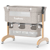 TouHeart 3 in 1 Baby Bedside Bassinet for Babies 0-6 Months, Easying Folding