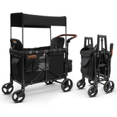 TouHeart Wagon Stroller for 2 Toddlers, Collapsible Stroller Wagon with Canopy, Removable Seat