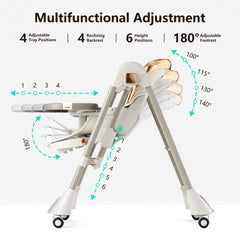TouHeart Convertible Baby High Chairs and Swings Combo